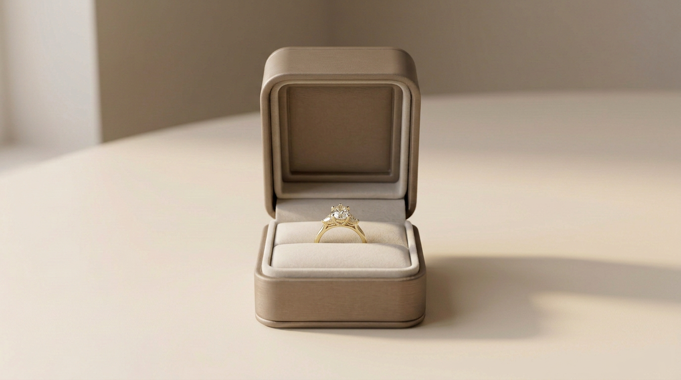 CASALYA ring presented in its signature ring box